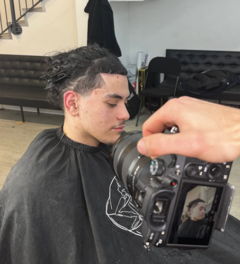 Detailed men’s hairstyling by Rob Sayell